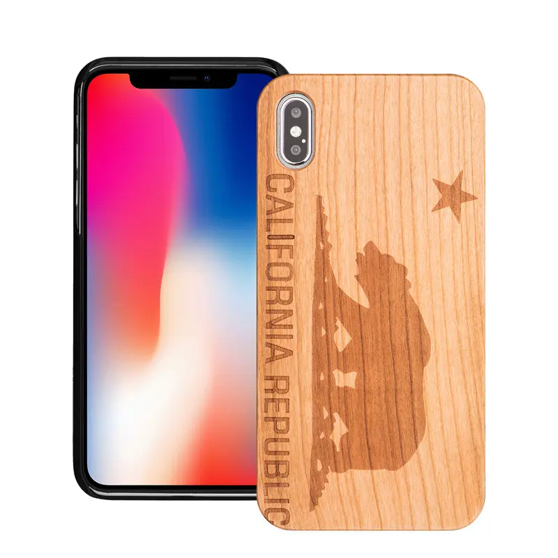 Роскошный чехол из вишневого дерева для iPhone 5 5SE XS MAX XR 6 6S Plus с животным узором, жесткая Силиконовая задняя крышка на 5s 7 8 Plus Shell