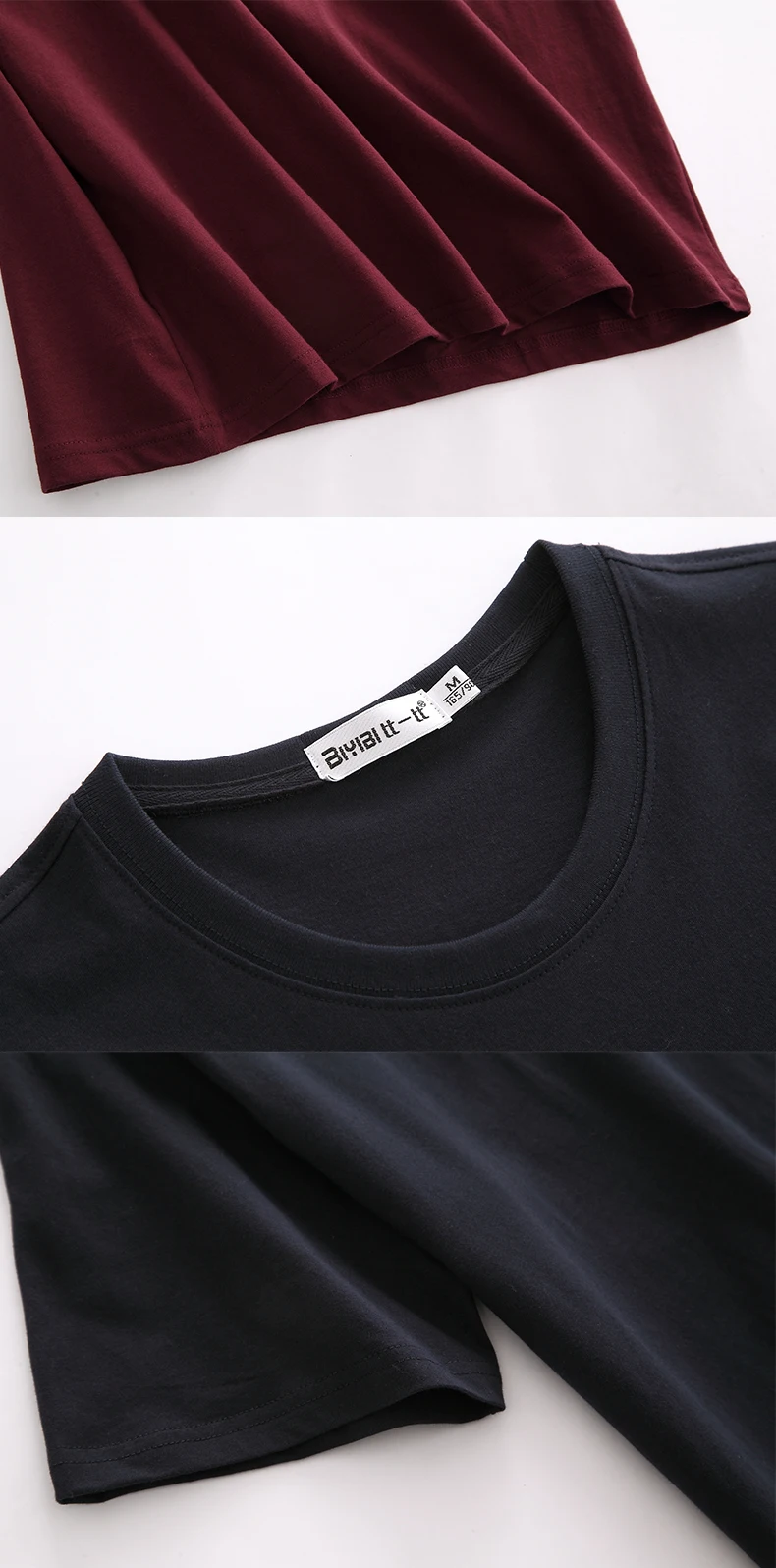 Pocket T-shirts Men Quality Cotton T-shirts Summer Male Tees Casual T-shirt O-neck Short Sleeve XXXL Tshirt Mid Aged Mens Tmall