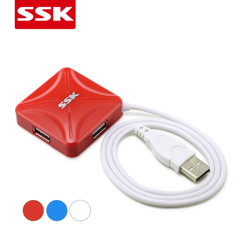 SSK SHU027 USB2.0 4 портовый концентратор 0 6 м кабель адаптер для зарядки передачи данных