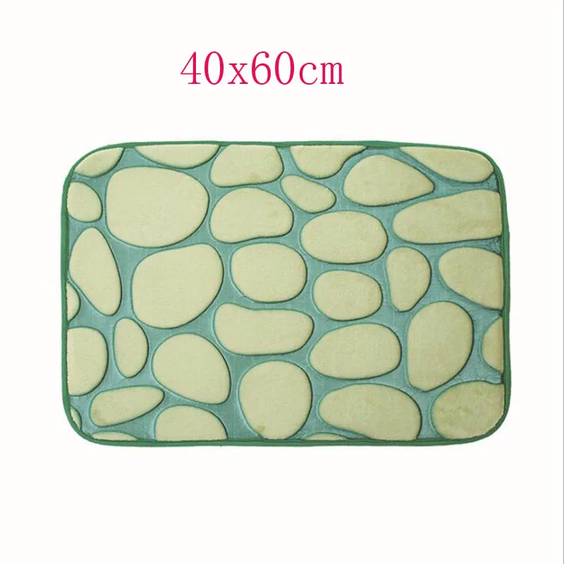 40x60cm green Противоскользящие коврики для ванной унитаза набор кораллового флиса абсорбирующий коврик для ванной комнаты пьедестал коврики для туалета крышка крышки - Цвет: 40x60cm green