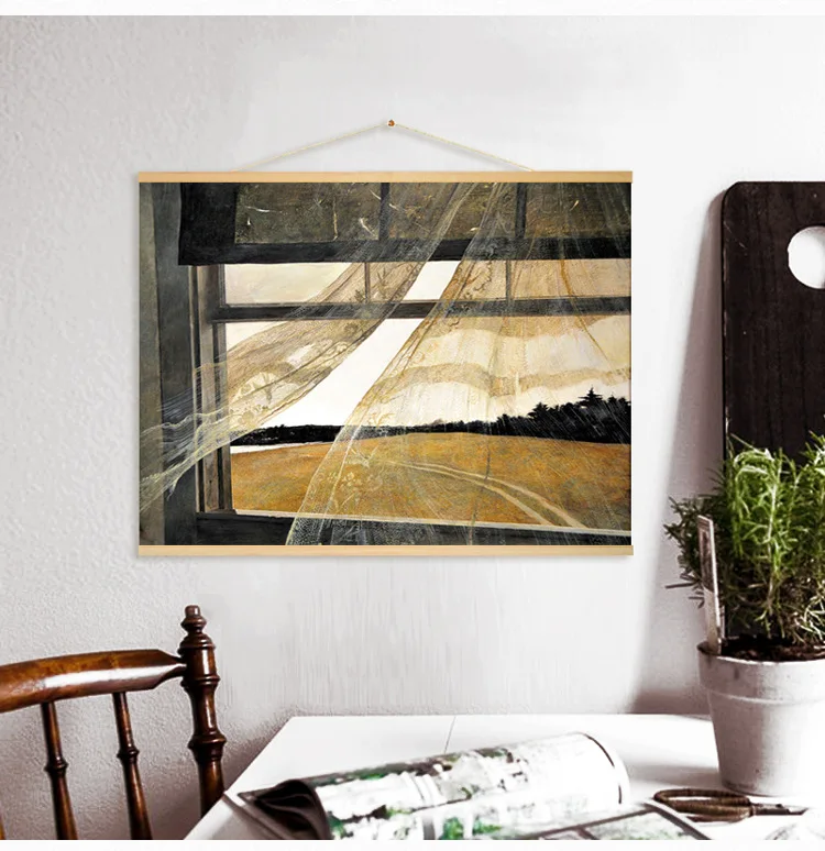 Andrew Wyeth работает висячая прокрутка живопись холст печать стены Искусство настенные картины для гостиной скандинавские украшения дома Винтаж