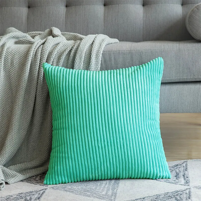 Water Green 1 шт. вельветовые мягкие однотонные декоративные Квадратные наволочки для подушек, Набор наволочек, наволочки для дивана, спальни, автомобиля - Цвет: Water Green