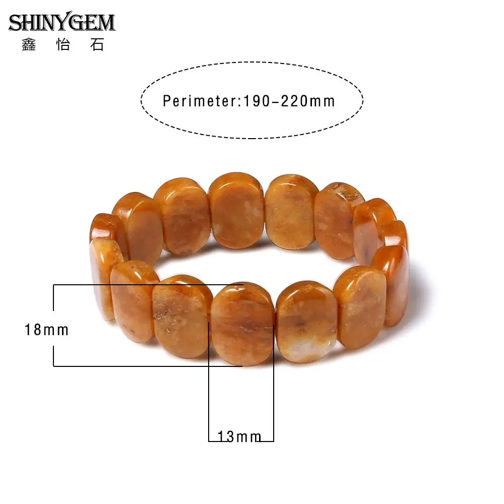 ShinyGem 13*18 мм овальные желтые нефриты браслеты и DIY ручной работы эластичные