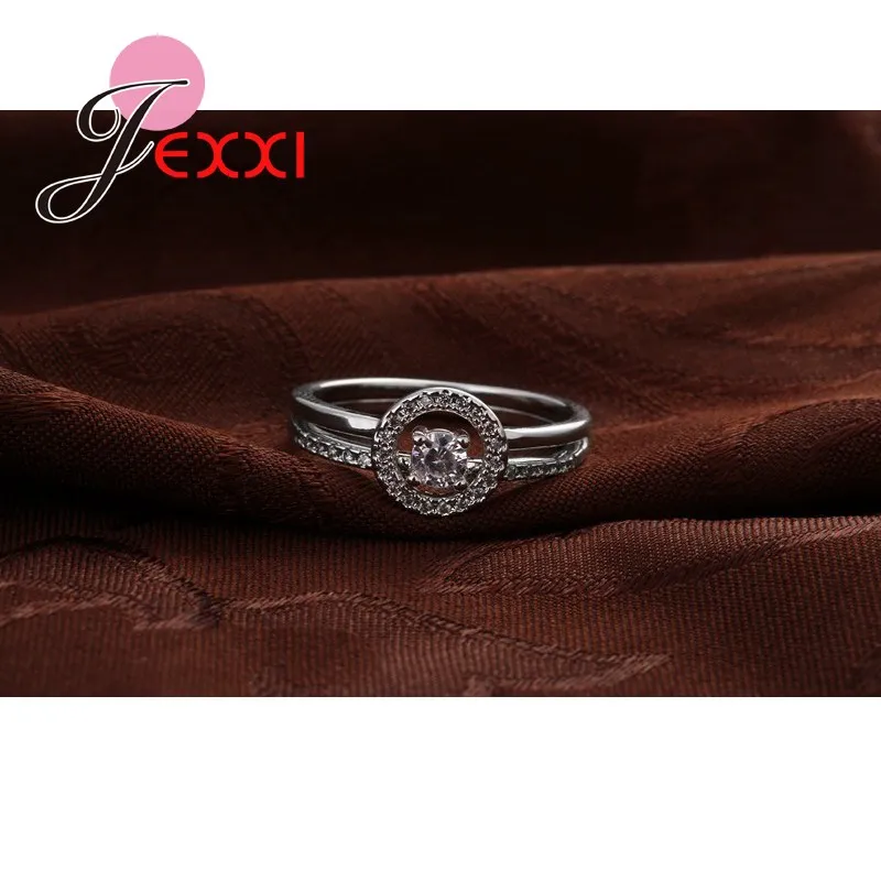 JEXXI новые модные с чешскими кристаллами женские кольца оптом S90 серебро