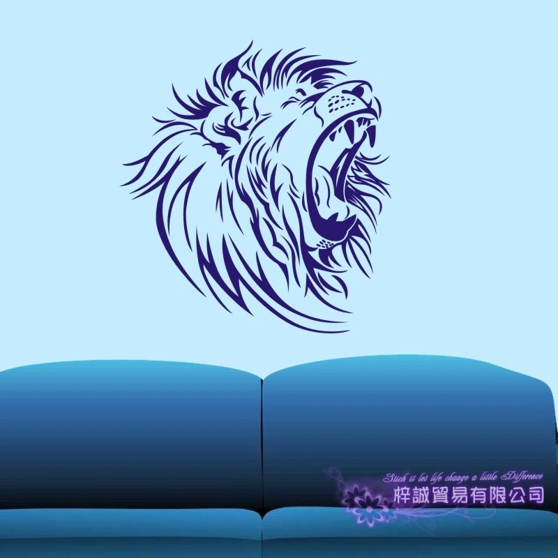 Лев стены Стикеры наклейка Плакаты виниловая на стену Art Наклейки Наклейка Декор
