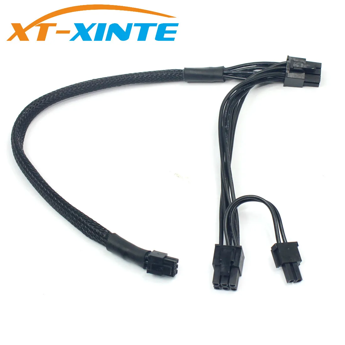 

Mini 6Pin to PCI-E 6Pin+8Pin (6+2) Dual Ports PCI-Express Cable Video Graphic Card Splitter Power Cable for G5/Mac Pro 30CM+15CM