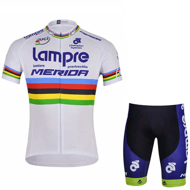 Триатлон Lampre бренд Велоспорт Джерси Набор мотобайк велосипед велотренажер