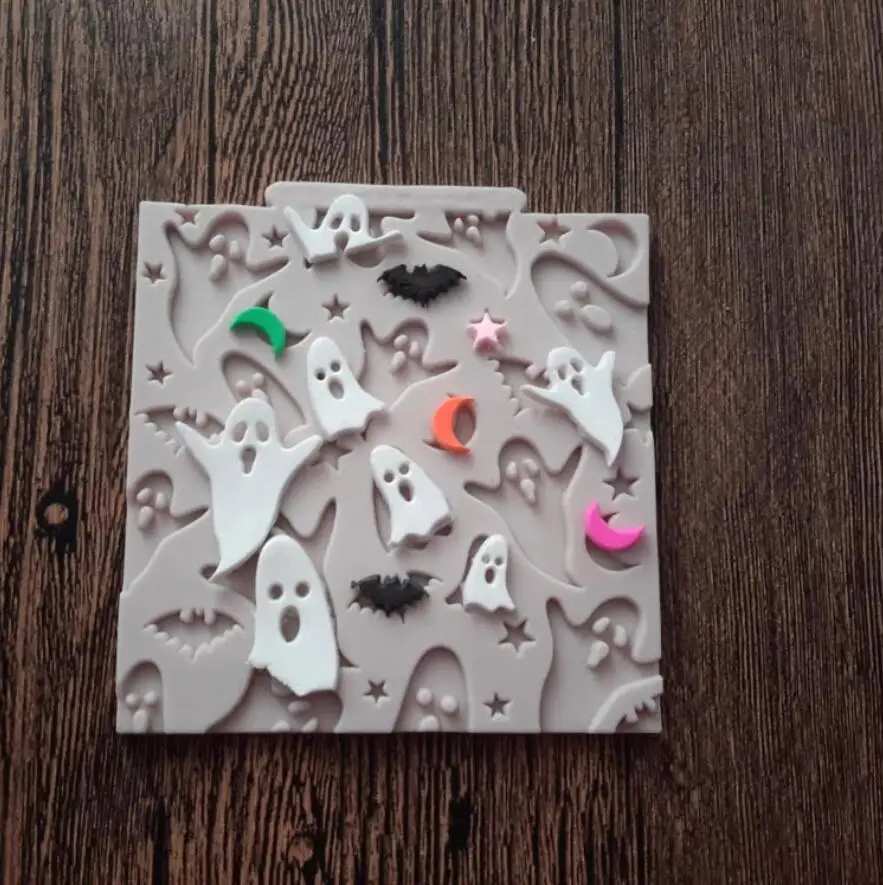 Luyou Хэллоуин призрачная летучая мышь Форма из силиконы штамповый форма для