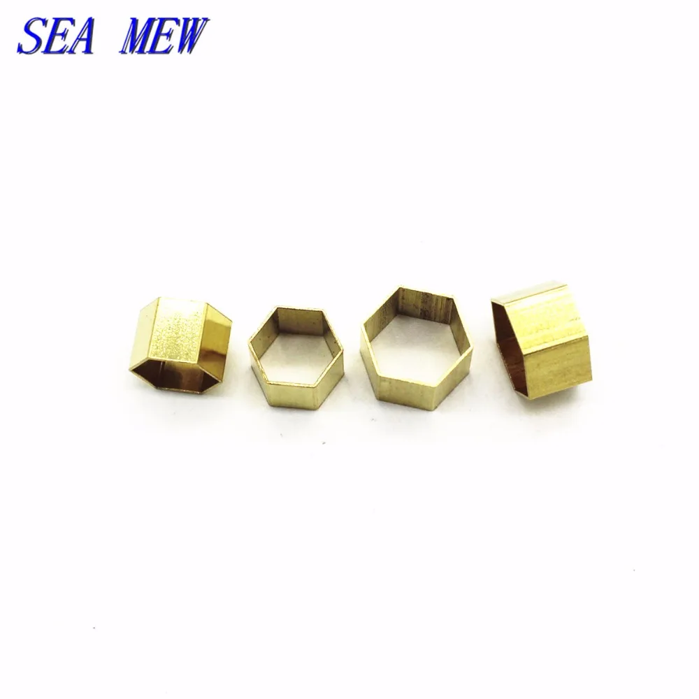 SEA MEW 200 шт. необработанная латунная многоугольная трубка Φ находка для