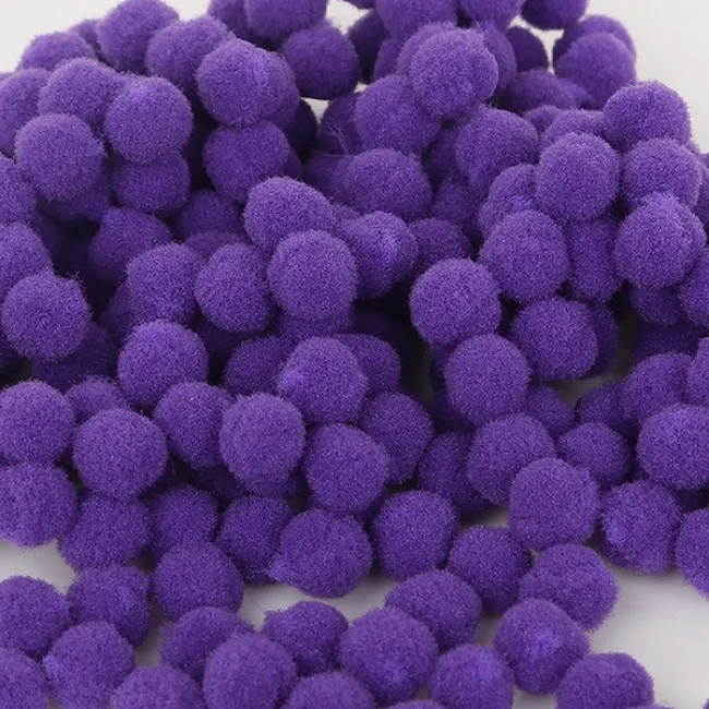 Dark Purple 300 шт./лот 10 мм многоцветные помпоны мягкие шарики-Помпоны DIY Швейные Свадебные аксессуары для скрапбукинга - Цвет: Dark Purple