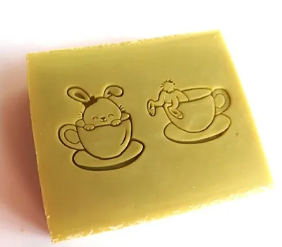 Teacup кролик ручной работы мыло стандартное Мини Мыло сделай сам печать chaprter 3*3