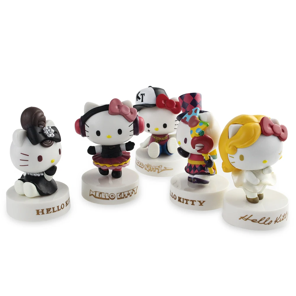 Kitty Hello 40th юбилей ПВХ Фигурки Коллекционная модель игрушки куклы маленькие украшения Миниатюрные модели