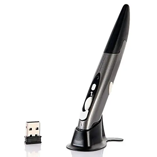 Sliver RV77 2,4G Беспроводная оптическая ведущая Ручка мышь для планшета ноутбука ПК настольный мини 2,4 ГГц USB мышь компьютерная периферийная#0703 - Color: Sliver