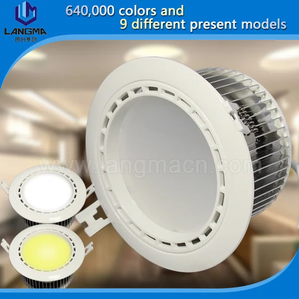 Recessed 12w led downlight roundness dimmable 2700k-6500k ac85-265v input 2.4g wifi control |