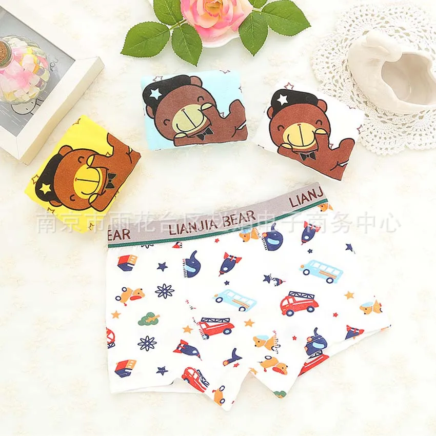 Новинка 3 предмета в комплекте детское нижнее белье трусы боксеры для мальчиков