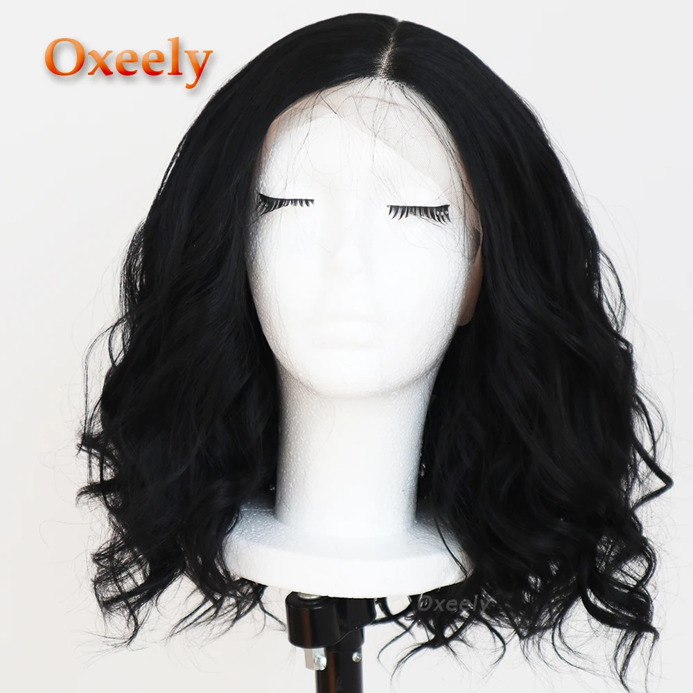 Парики Oxeely в стиле Боб синтетические кружевные передние парики Короткие
