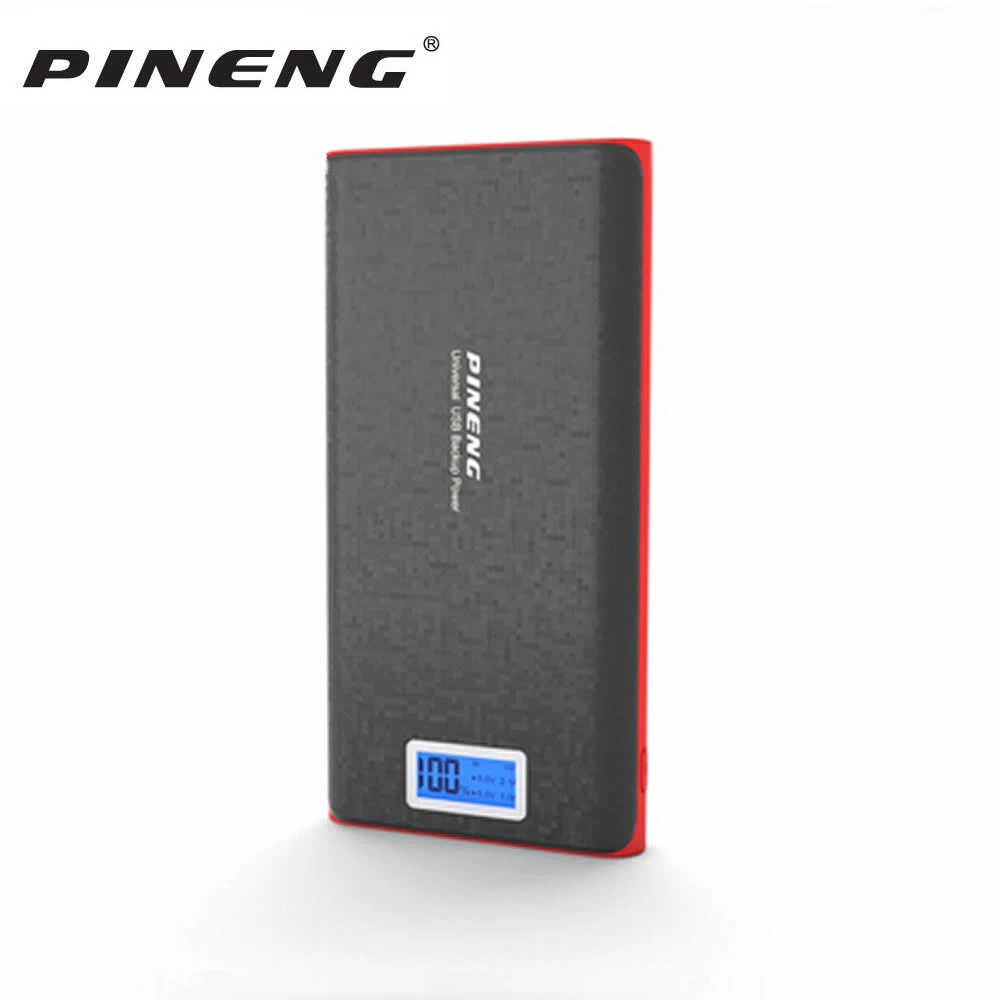Black Pineng Мощность банка 20000 мА/ч, PN920 Комплекты внешних аккумуляторов Мощность Дополнительный внешний аккумулятор с Led Дисплей 5V 2.1A для iPhone samsung LG htc Xiaomi OPPO - Цвет: Black