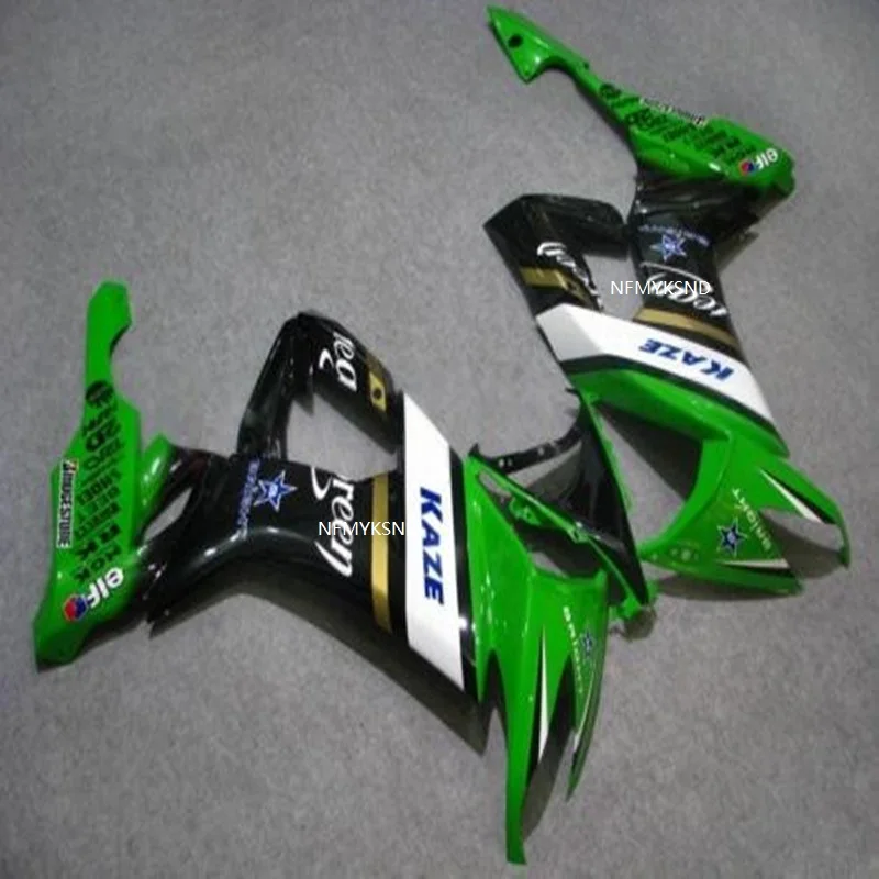 Комплект обтекателей Nn-Moto для KAWASAKI NINJA ZX10R 08 09 10 зеленая черная фотобледа 2008 2009 08-10