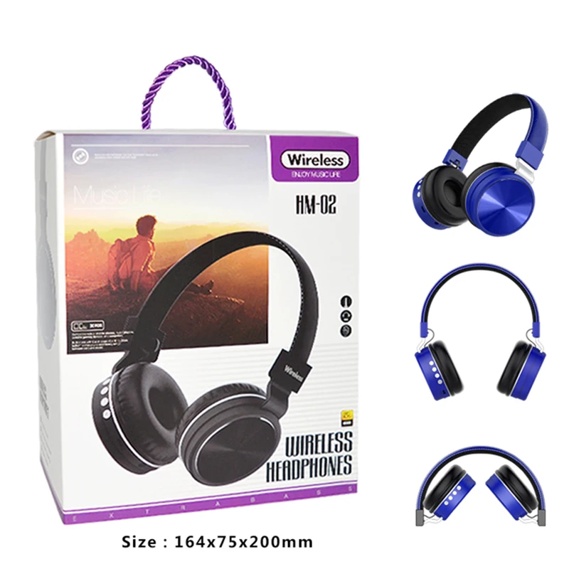 Наушники HM02 беспроводные наушники с микрофоном стерео Bluetooth гарнитура