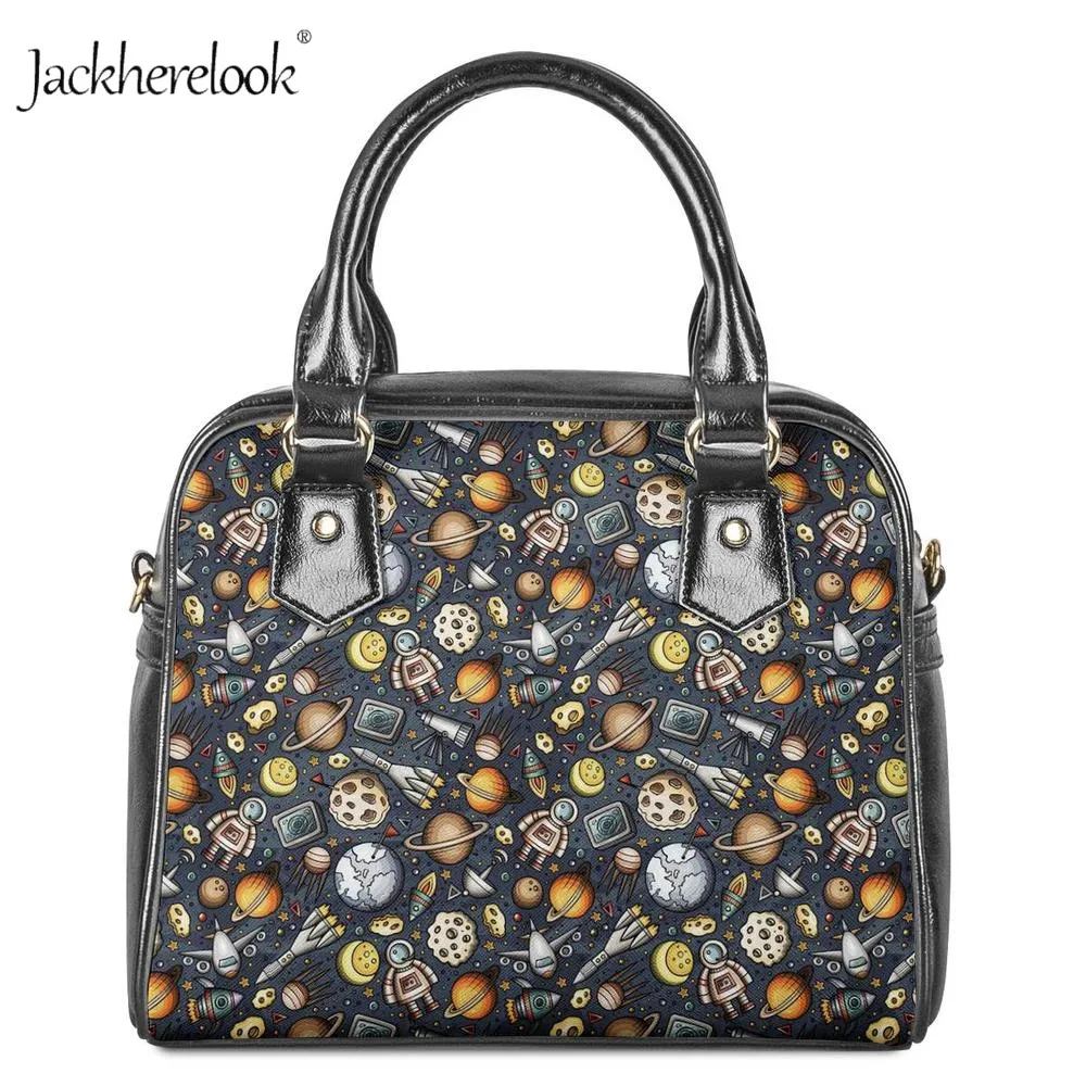 Jackherelook забавная женская сумка с принтом космоса астронавтов через плечо