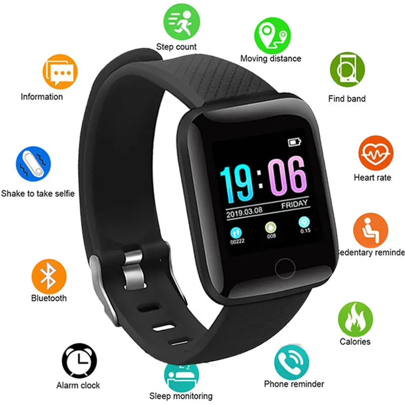 Смарт часы для мужчин кровяное давление водонепроницаемые умные женщин монитор