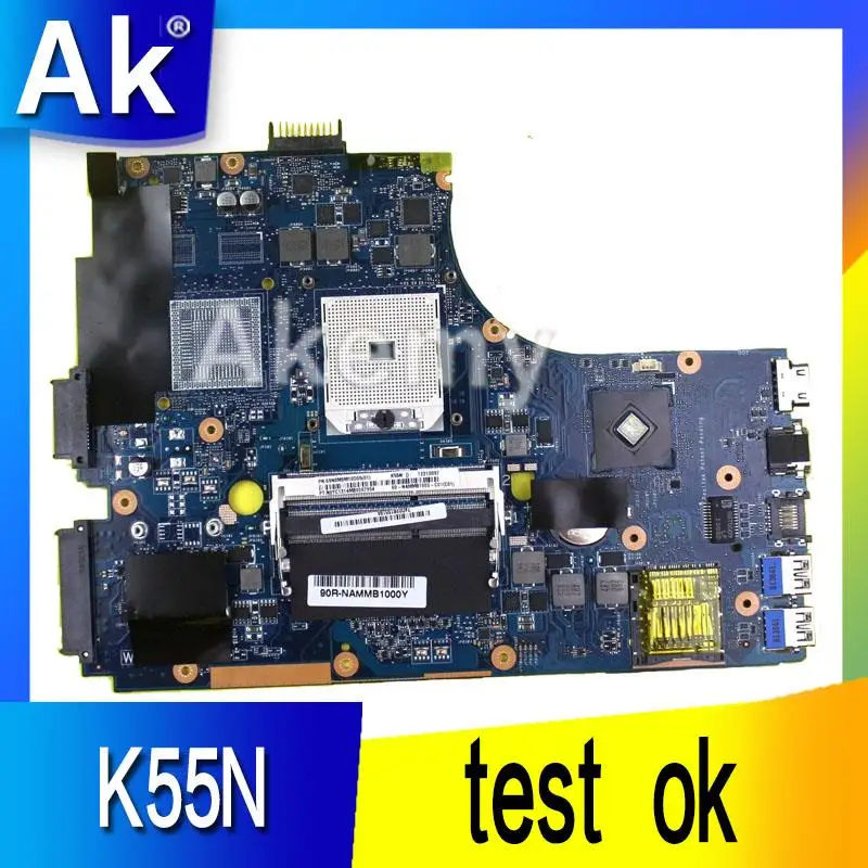 AK K55N материнская плата для ноутбука For Asus K55DE K55DR K55D K55 тест оригинальная