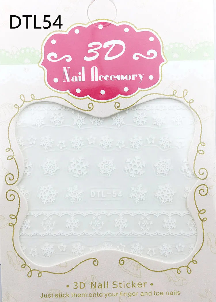 3D наклейки для ногтей наклейки Снежинка цепочка для зимнего свитера Харадзюку фантазия ногтей обертывания наклейки украшения инструменты