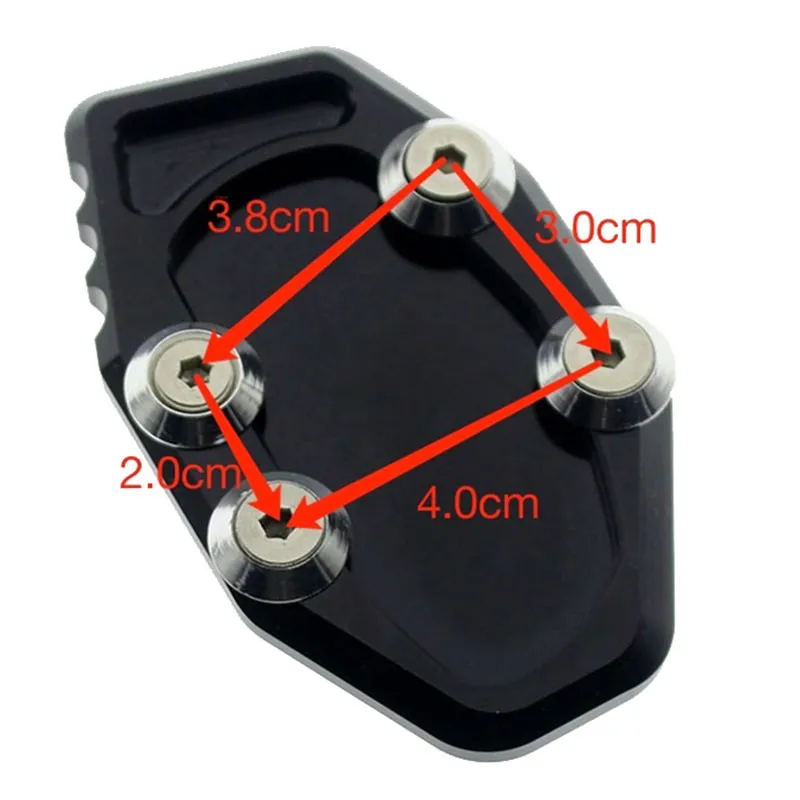 

FOR YAMAHA R25 R3 MT25 MT03 r25 r3 2014-2016 2015 Aluninum Motorcycle Side Stand Pad Plate Kickstand Enlarger Support Extension