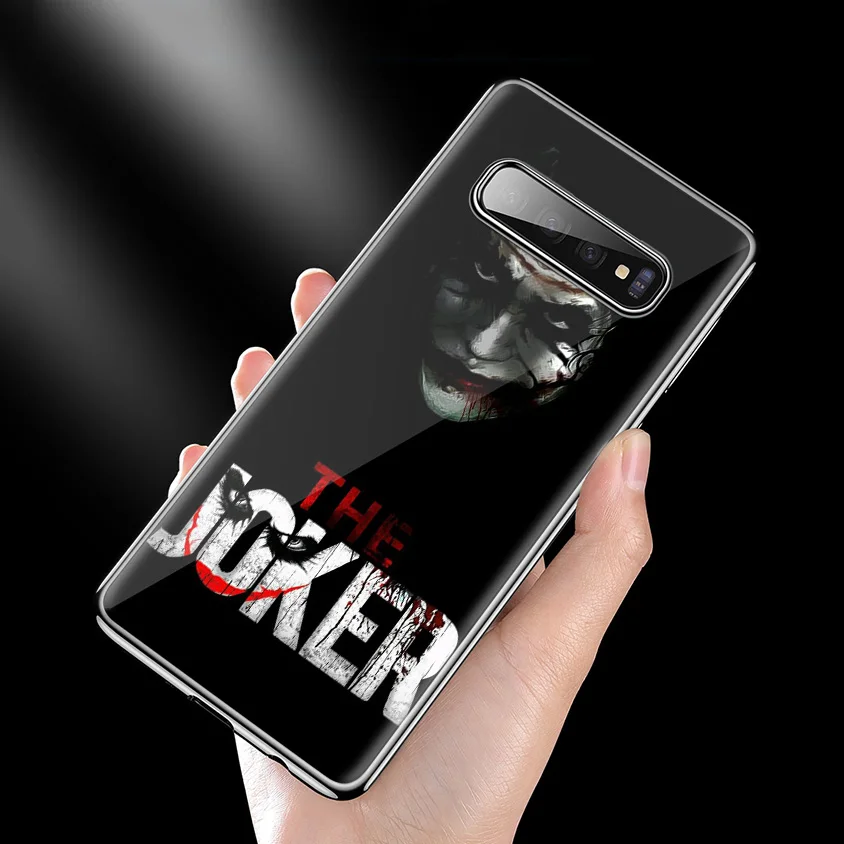Бэтмен Джокер темно-черный рыцарь печати чехол для samsung Galaxy S10 5G S10e S9 S8 Plus Note 9 10 105G Plus A50 A30 A70 стеклянный чехол