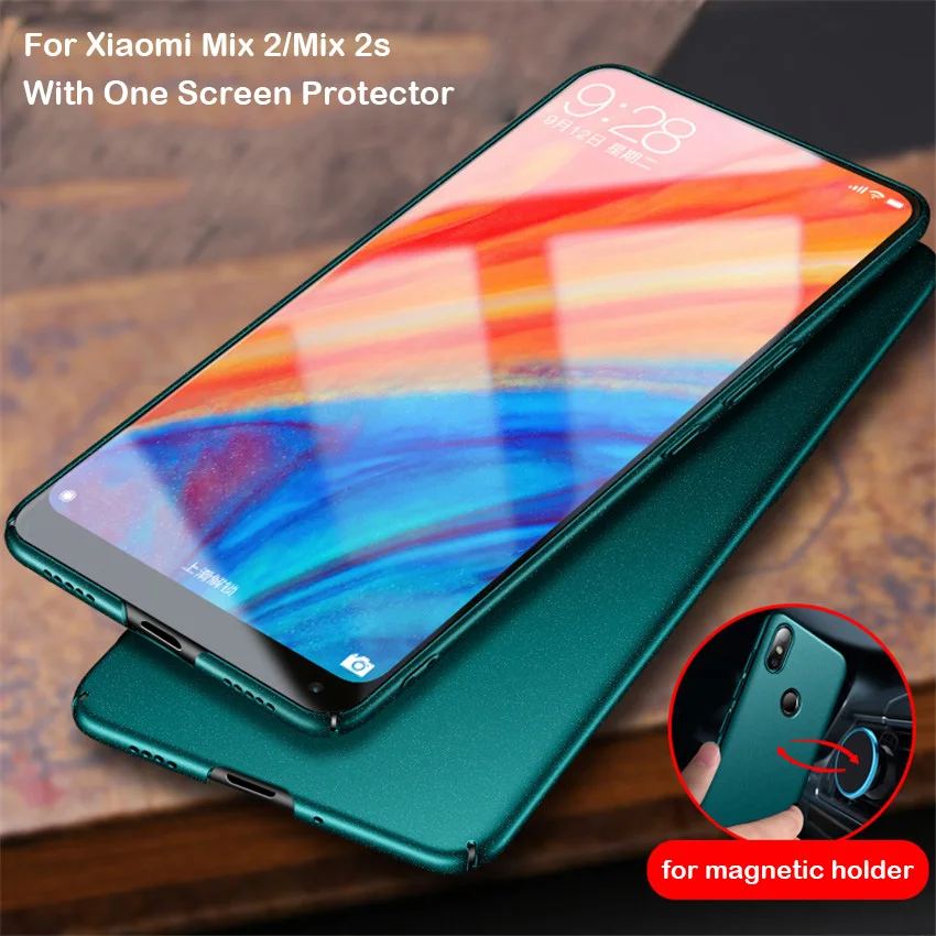 Металлический чехол из поликарбоната с полной защитой для Xiaomi Mi Mix 2s жесткий