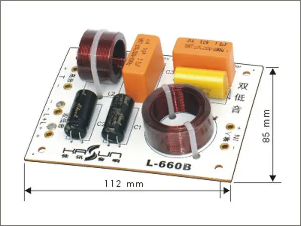 2 шт KASUN L-660C 2 Way 3 шт двойной бас 150 Вт Hi-Fi аудио динамик кроссовер с делителем частоты фильтры