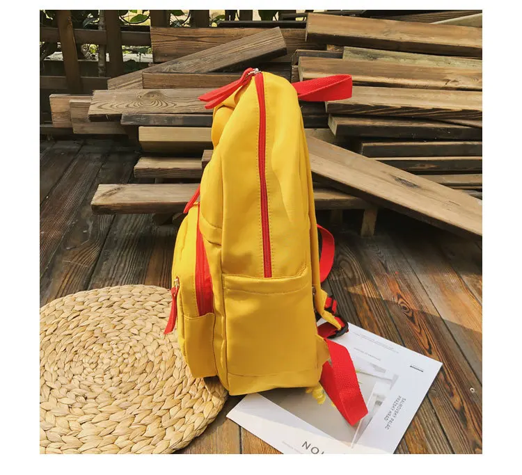 Высококачественный нейлоновый рюкзак на молнии в стиле преппи мягкие однотонные