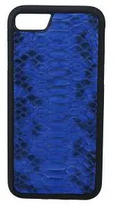 blue csae for i6 i7 Тонкий мини-кошелек из натуральной кожи с держателем для карт для женщин и мужчин, держатель для кредитных карт из Натуральной Змеиной кожи, чехол из питона для карт i6 i7 - Цвет: blue csae for i6 i7