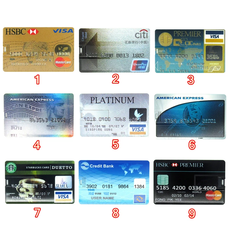 Водонепроницаемый супертонкий флэш накопитель для кредитной карты USB флеш 128 ГБ 32