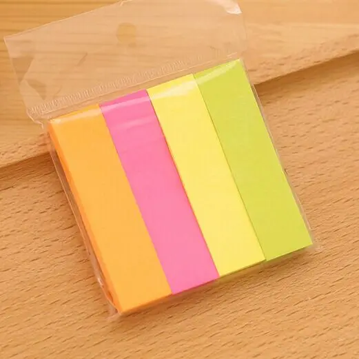 Модные Цветные нотки бумага зажим для сообщений Офисная флуоресцентная липкая с