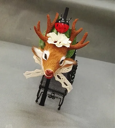

Christmas Decor Festival Celebration Accessory Cosplay Deer Reindeer Antlers Head Hair Band Photo Shoot Forest Headband