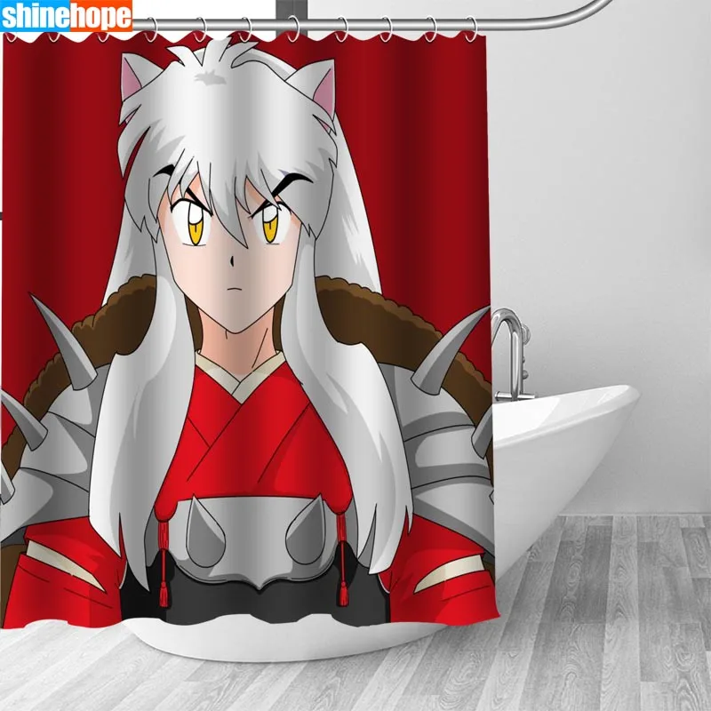 150x180 см скандинавские фотографии полиэстер водонепроницаемый InuYasha Аниме занавеска для душа s высокое качество занавес для ванной в ванной - Цвет: Shower Curtain 6