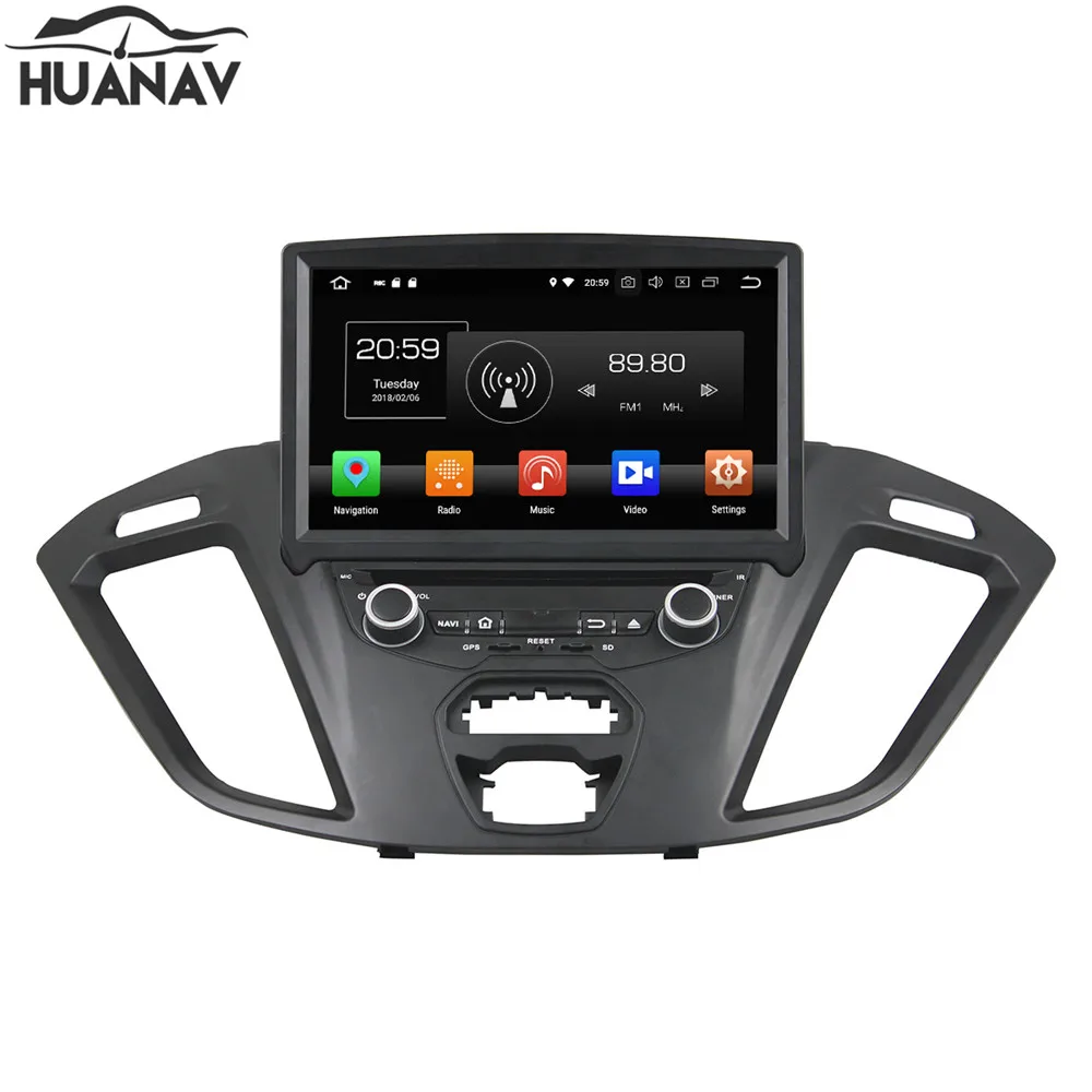 HUANVA Android 8 0 CD DVD плеер GPS навигация для Ford Transit Custom 2016 мультимедийный магнитофон