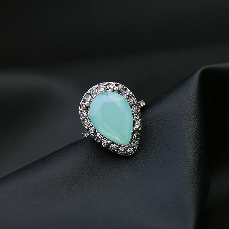 Pacific опал смолы камень кольца для женщин завод ручной работы хрустальные капли