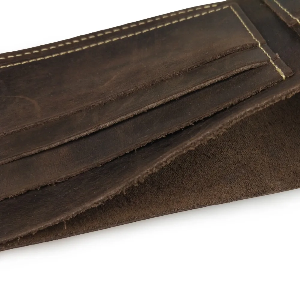 Мужской кошелек Crazy Horsehide из натуральной воловьей кожи с отделением для карт |