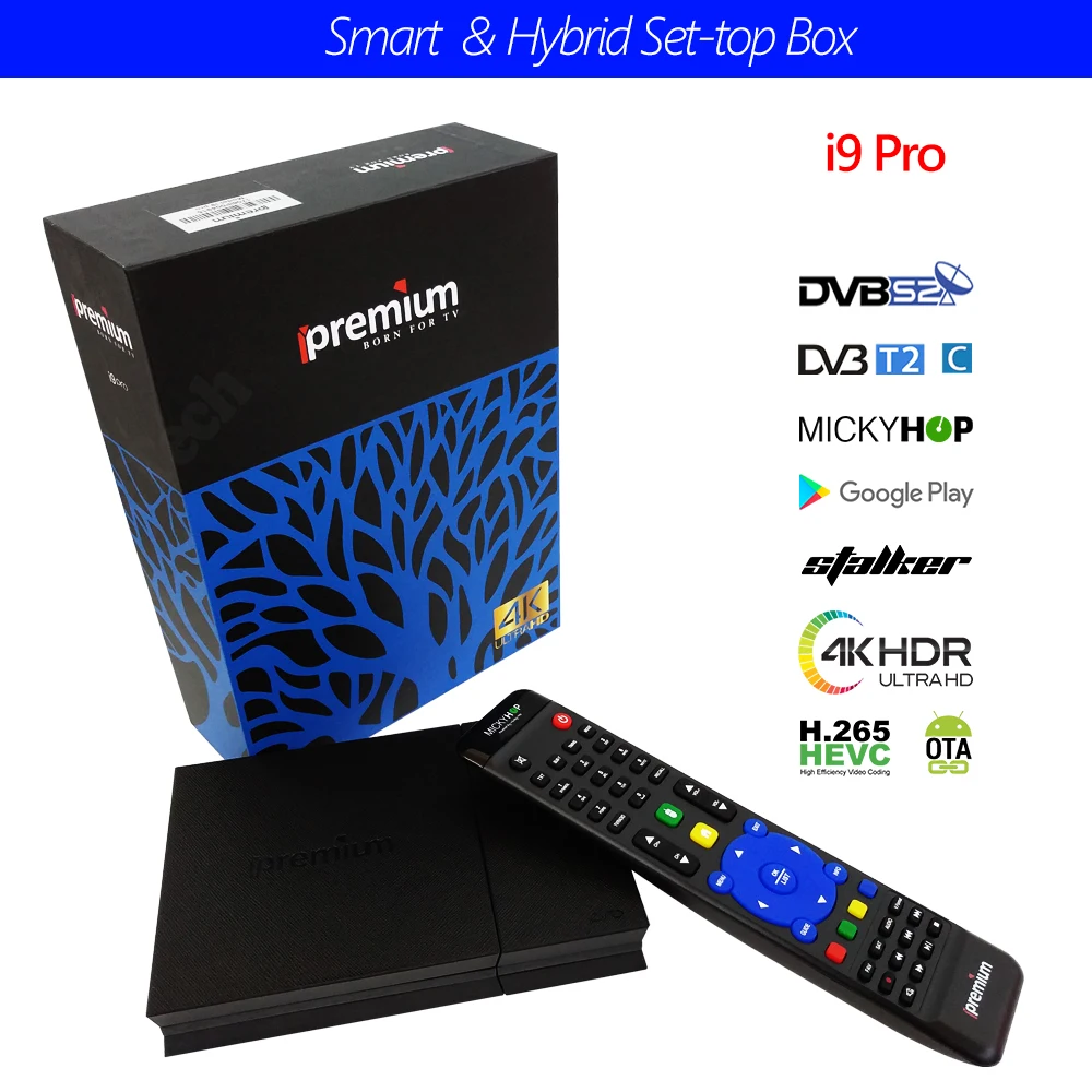 Android Box IP ТВ Сталкер промежуточного iPremuim i9PRO STC цифровой разъем Поддержка DVB S2 +