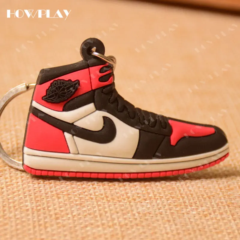 HowPlay мини кроссовки брелки jordan 1 сумка очарование Баскетбольная обувь модельный брелок AJ1 подвеска на рюкзак держатель для ключей креативные подарки