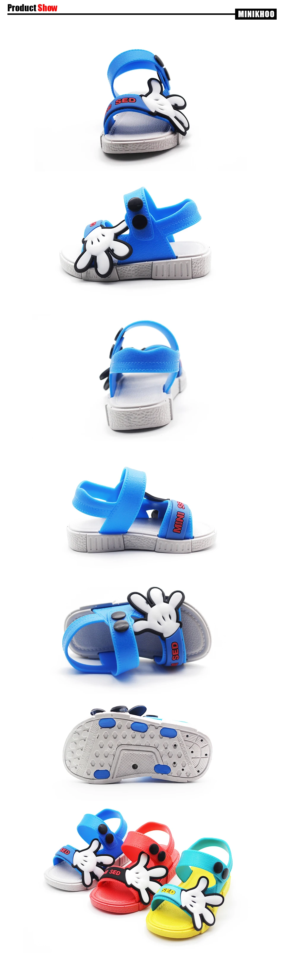 Mini Melissa/ брендовые сандалии для мальчиков и девочек с изображением Микки и пальмы Детские прозрачные сандалии дышащие сандалии для мальчиков сандалии высокого качества на 11-16 см
