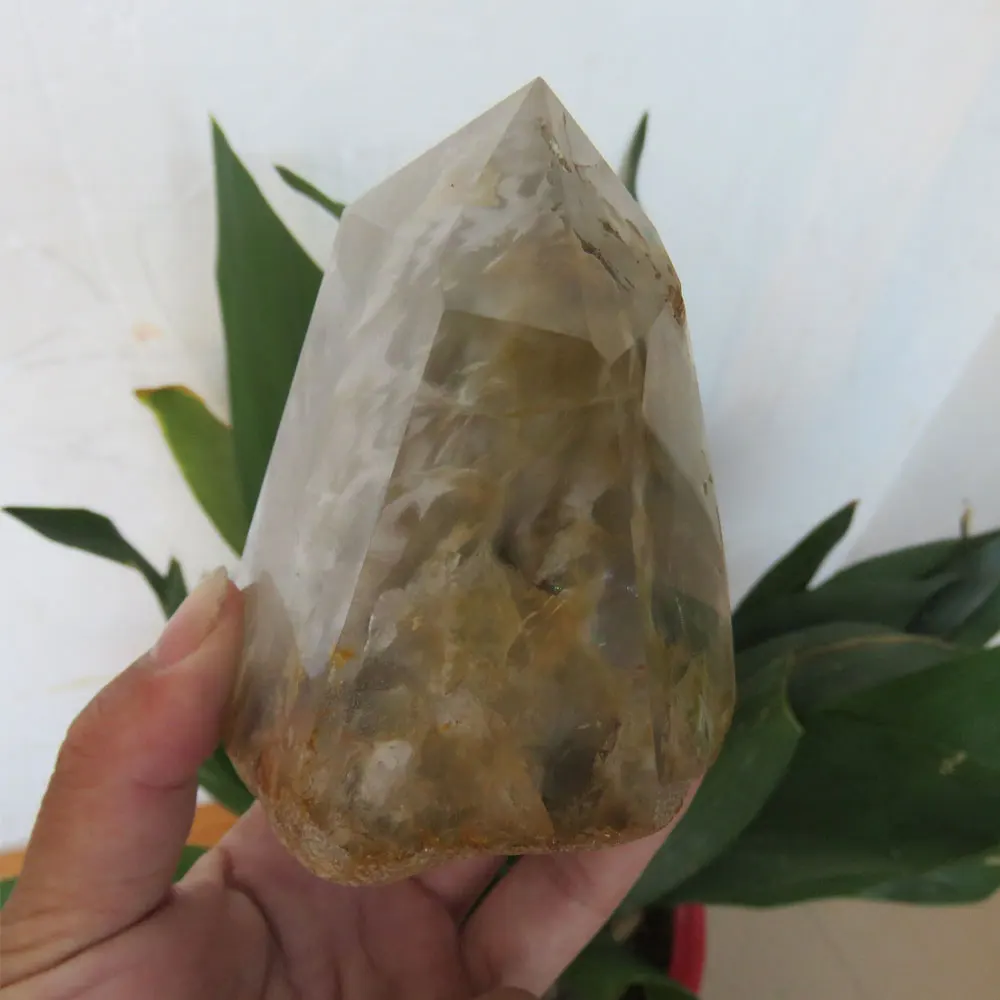 464 г новая натуральная Phantom Quartz кристаллическая палочка целебная рейки фэншуй