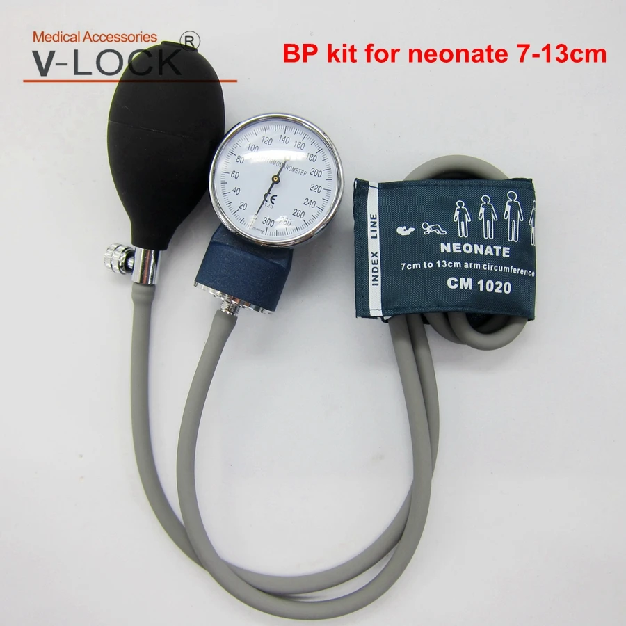 neonate kit V-LOCK, профессиональный тонометр, анероидный сфигмоманометр, BP манжета, для взрослых, для взрослых, детей, младенцев - Цвет: neonate kit