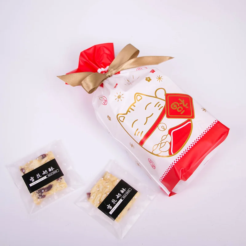 10 шт. Nougat крем Snow печенье в подарок коробка Рождественский мешок нарисованные струнные Сумки Подарочные сумки Коробка для конфет