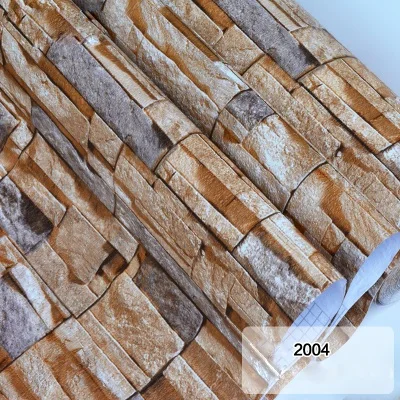2004 Современные DIY водонепроницаемые виниловые Съемные кирпичные обои из ПВХ для дома, декоративная пленка в стиле ретро, кухонные наклейки на стену ванной комнаты - Цвет: 2004