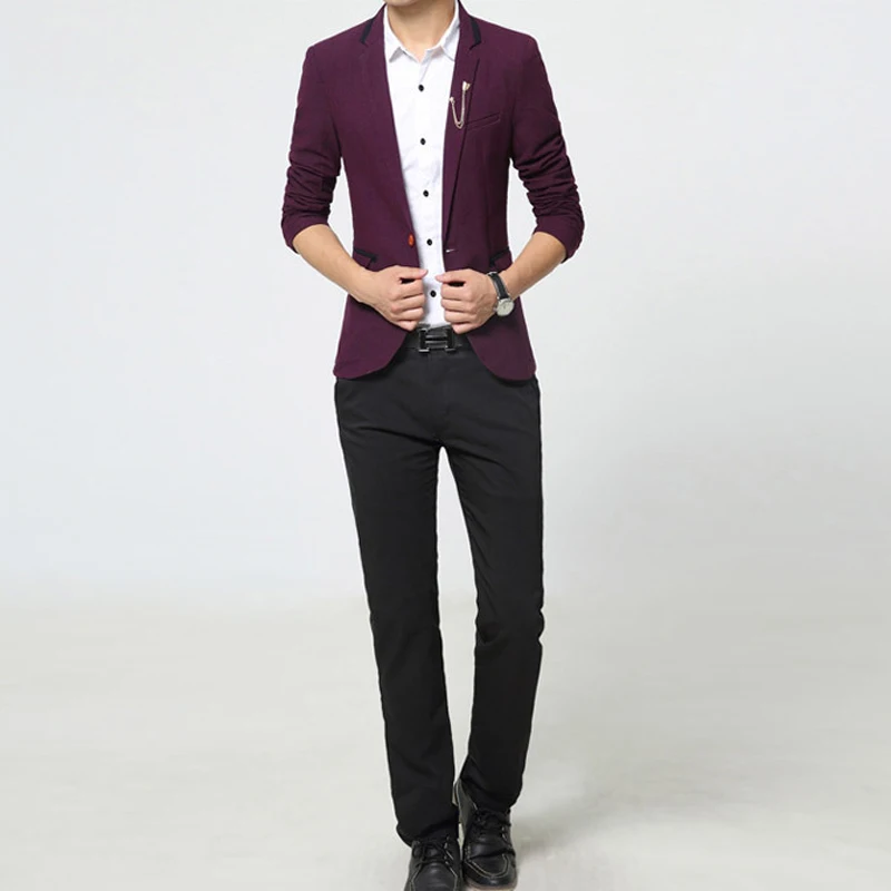 2017 Весна Для мужчин S блейзер из массива бутик Костюмы для высокое качество