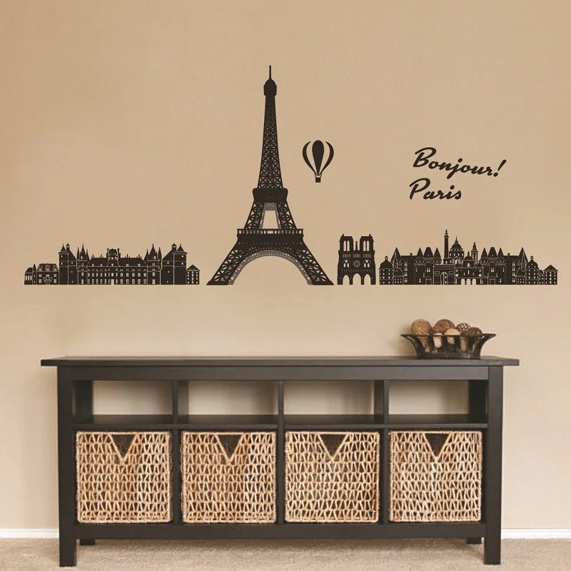 Настенные наклейки с изображением пейзажа черно белые художественные