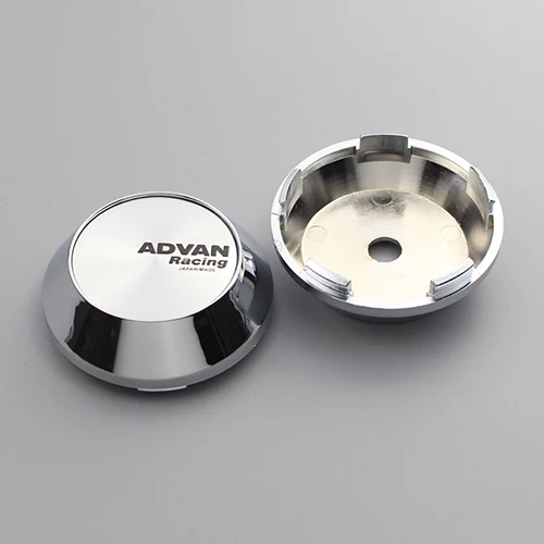 silver advan chrome KOM 4 шт. 65 мм advan гоночный Центр Колпачки хром/черный колпачок ступицы колеса для enkei диски xxr логотип ssr gtx01 gtv01 зажим 60 мм/2,36 дюйма - Цвет: silver advan chrome